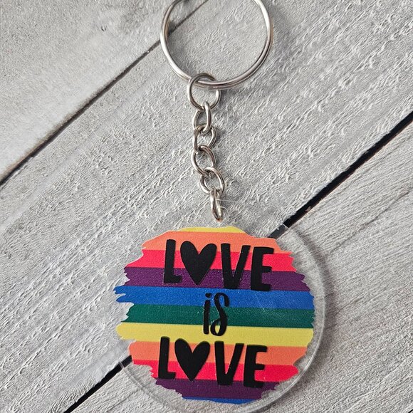 Love is Love Rainbow Keychain - Picture 1 of 3
